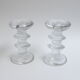 Timo Sarpaneva Iittala moulded glass candlesticks, 1960