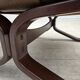 Fauteuil en cuir de meuble marron, années 1970, design scandinave,