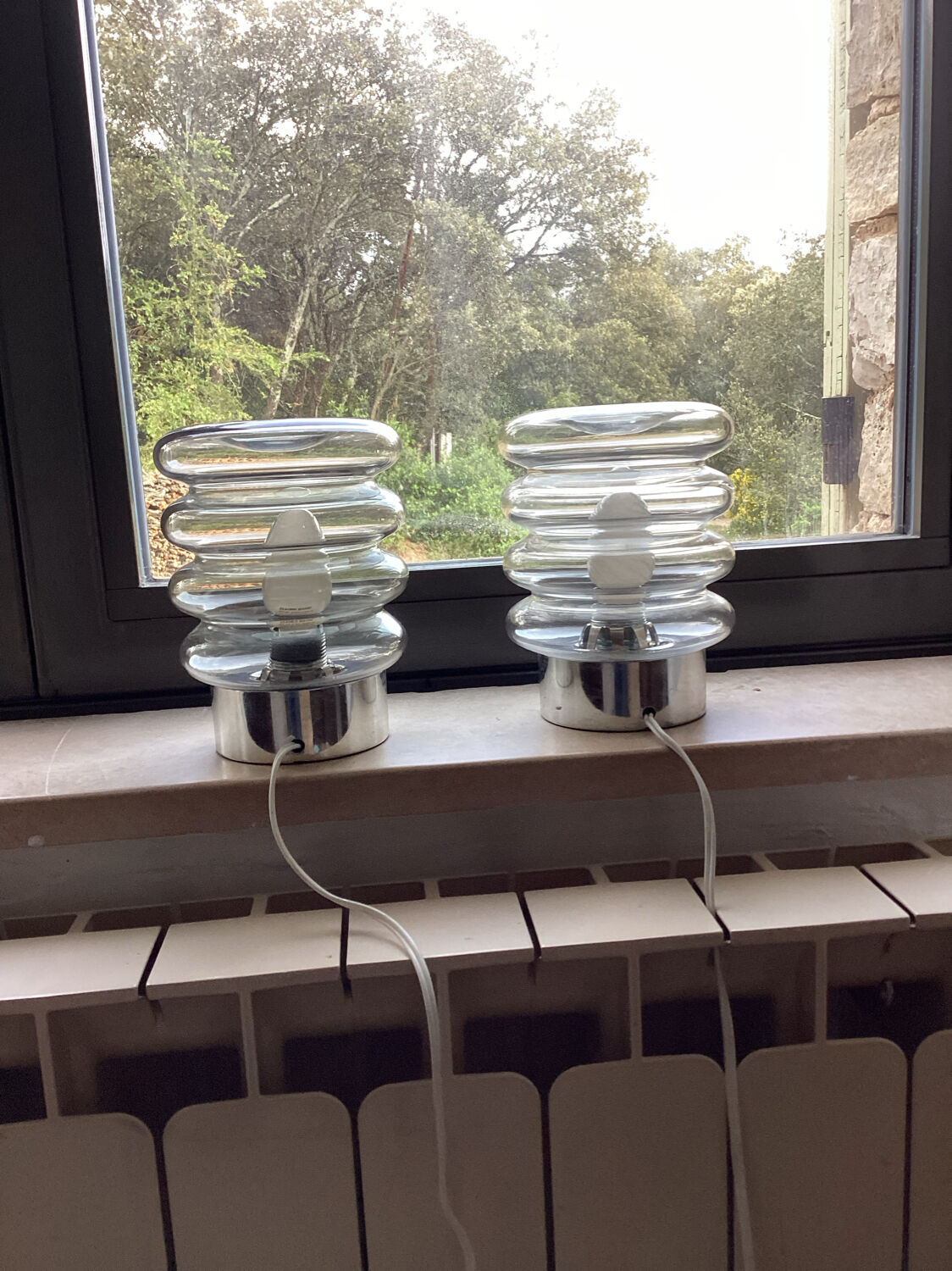 Paire de lampes de chevet vintage