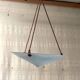 Art Deco pendant light in light blue Clichy glass - 1930s/40s