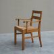 Oscar Degeyter armchair, solid wood, rush, 1942