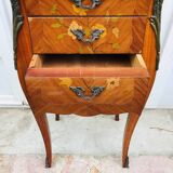 Bedside in Louis XV style marquetry