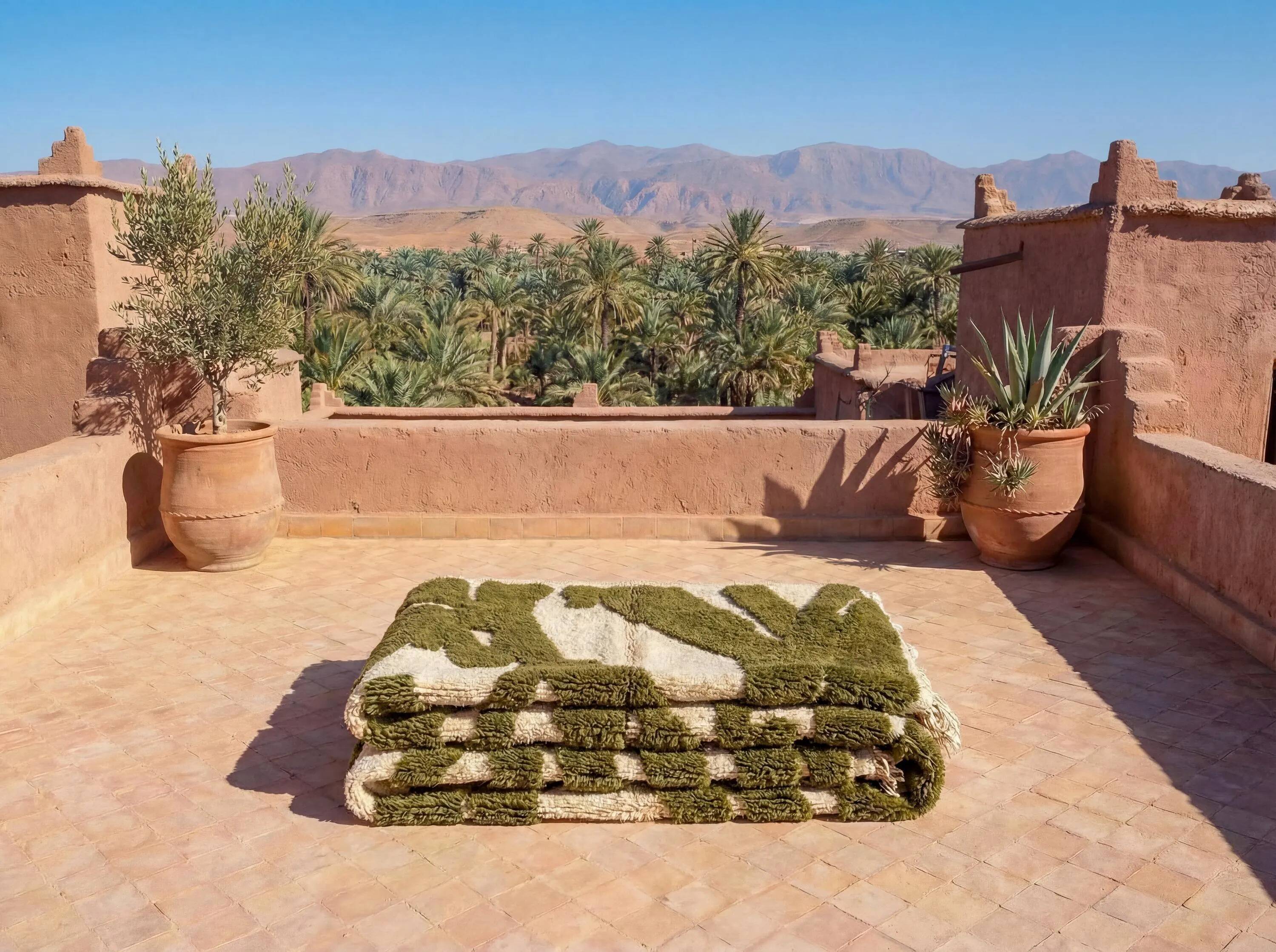 Berber carpet in pure wool 3 x 2 m