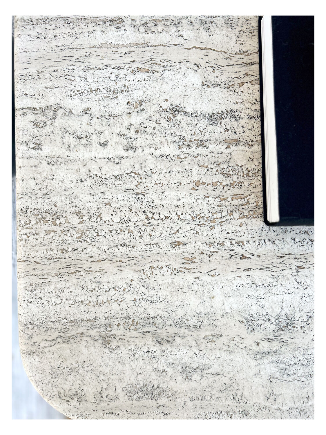 Travertine coffee table