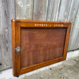 Old sports and leisure notice board, vintage