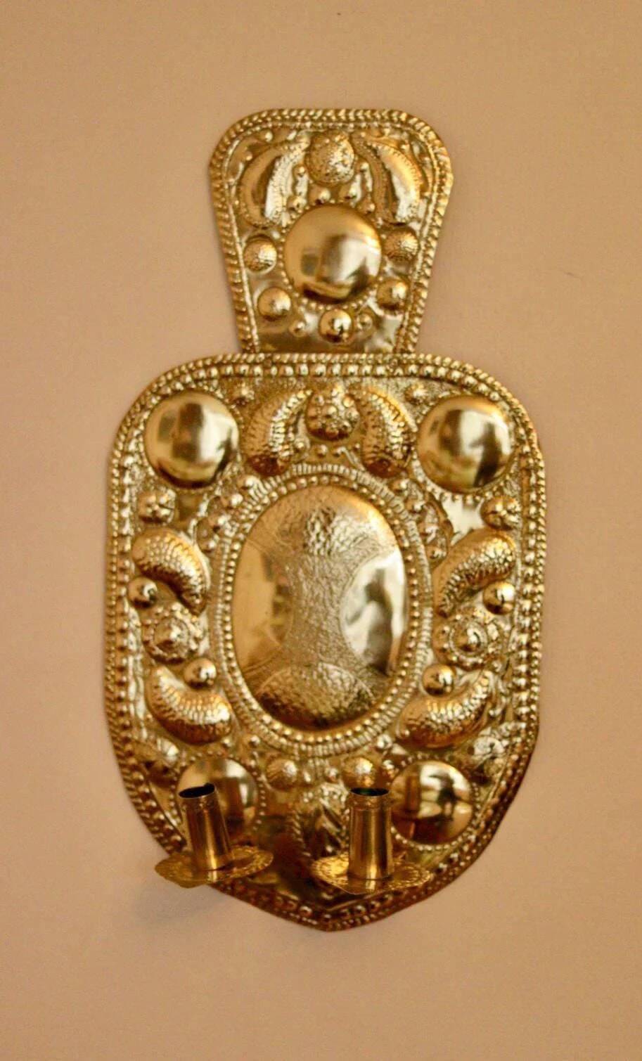 Grande applique murale suédoise en laiton du milieu du siècle