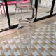Table post-modern glass Italia POS02 red top