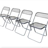4 folding chairs "PLIA" by Giancarlo Piretti for Castelli 1967
