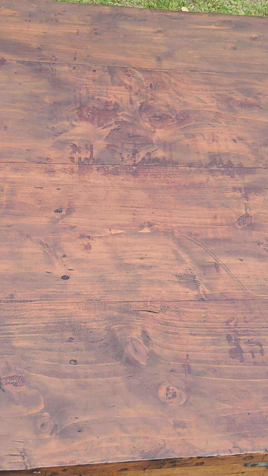 Farm table in oak and white wood 160cm 1 drawer t 20th century