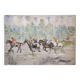 Acrílico sobre lienzo “Carrera de caballos”, León Lafourcade, ff. s. XIX