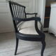 Old bench slate gray waxed finish, seat composed of a cake