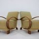 1940s Pair of Art Deco Armchairs in Walnut, Czechoslovakia