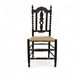 8 (2 x armrest) x ornate wood / bobbin / wicker dining chair / studded chairs