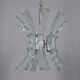 Vintage 70's worked glass chandelier design zeroquattro