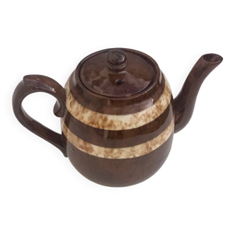 A brown England teapot