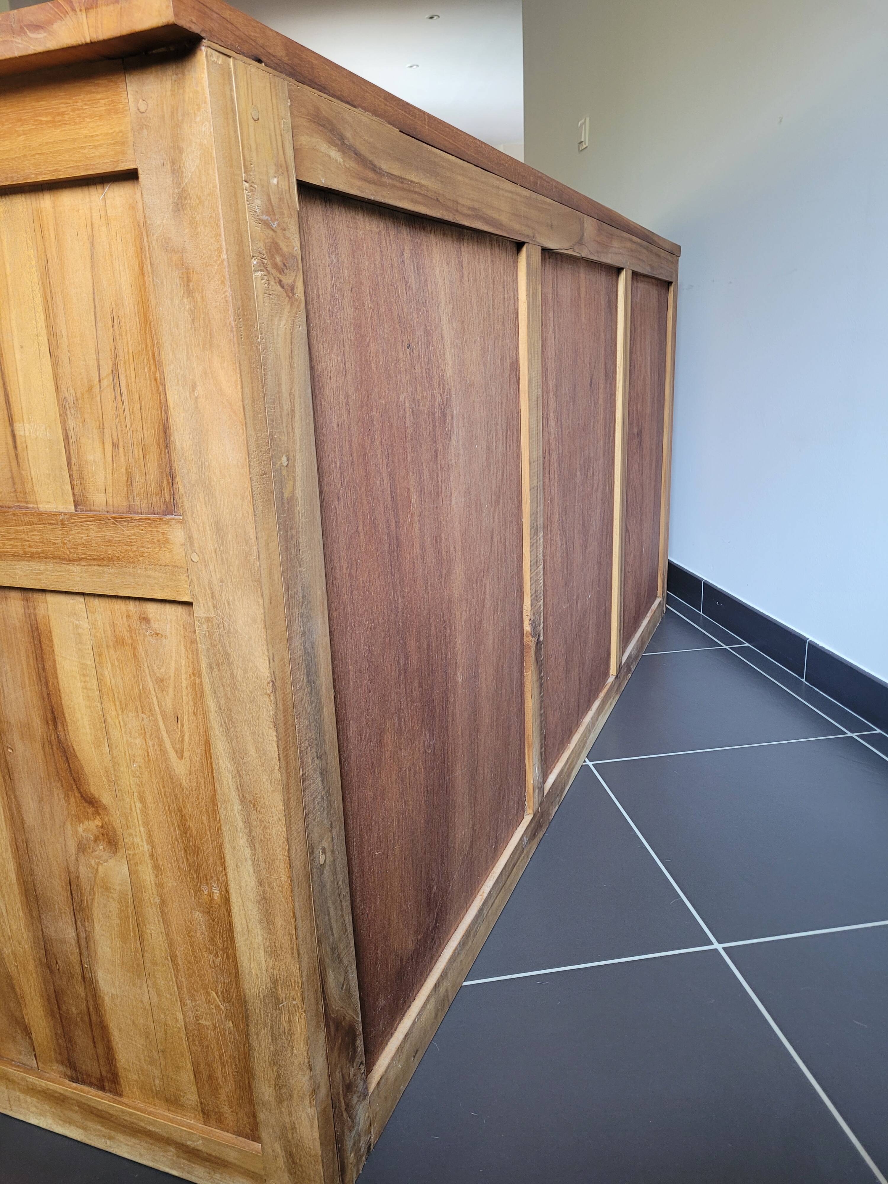 Low teak furniture