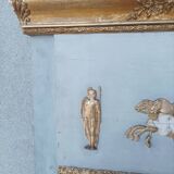 Empire trumeau mirror in wood and stucco