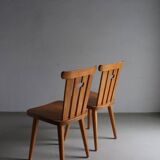 2 solid pine chairs | Göran Malmvall | Sweden | 1940s