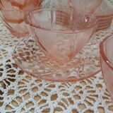 Set of 9 pink Vereco cups