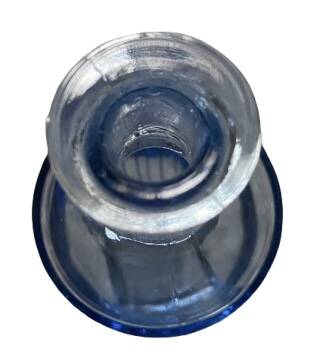Blue glass carafe