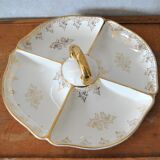 Aperitif tray in porcelain gilded decoration Villeroy & Boch 50s/60s