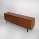 Wooden sideboard with brass knobs, 1960s