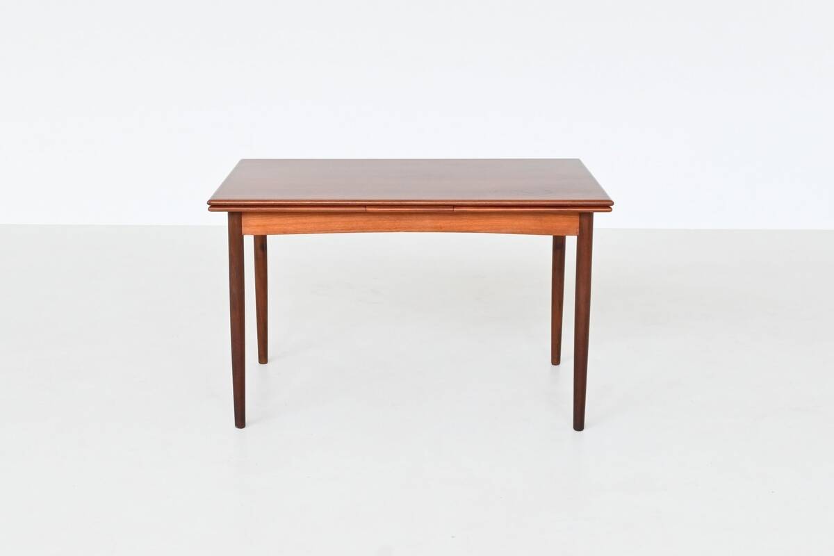 Table à manger extensible scandinave en teck, Danemark 1960