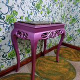 Console with marble and a mirror Louis XV pink style