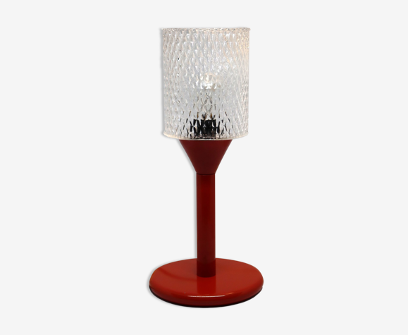 Lampe de chevet rouge années 50