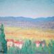 Blue and yellow hills, oil on canvas signed