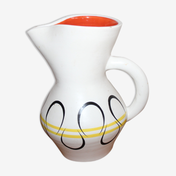 1960 André Baud Vallauris ceramic pitcher