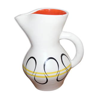 1960 André Baud Vallauris ceramic pitcher