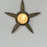 Vintage wall light in bronze and frosted glass, France, 1930.