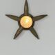 Vintage wall light in bronze and frosted glass, France, 1930.