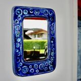 Vintage ceramic mirror from vegvari hungary 1970