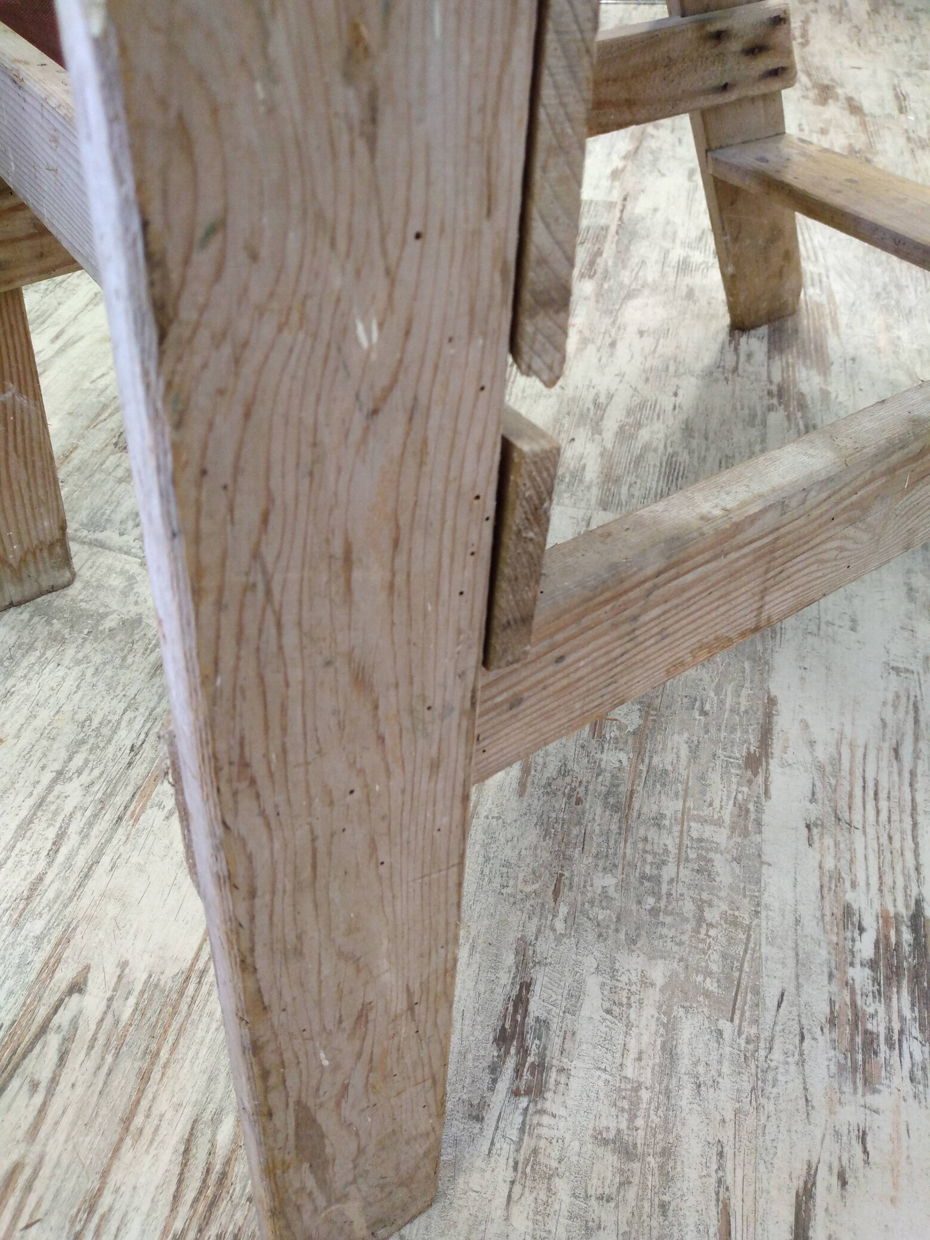 Old wooden stepladder