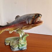 La Truite Arc-en-Ciel par H. Bequet En Faience Modèle 787