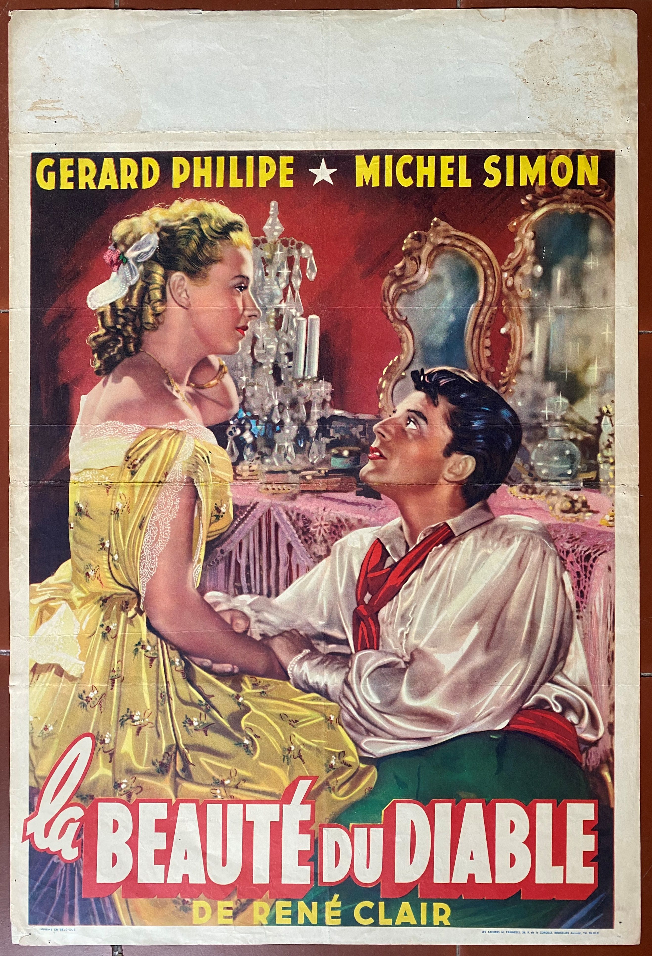 Original cinema poster "The Beauty of the Devil" Gérard Philipe 37x55cm 1950