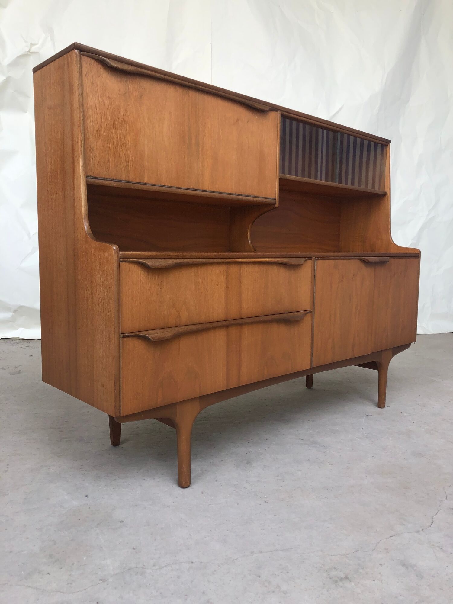 Vtg Mid Century Teak Sutcliffe of Todmorden Highboard Sideboard Danish Design