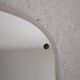 Decorative mirror with white painted wooden frame and gold details