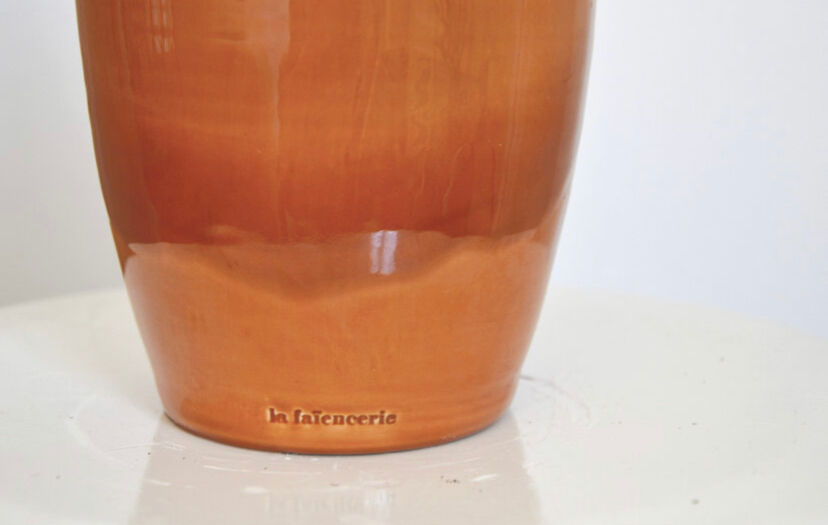 Vase or handmade soliflore terracotta color, minimalist design