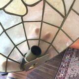 Trio of mother-of-pearl wall lamps