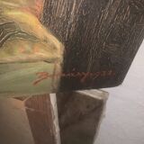 Grand portrait de jeune femme aux fleurs 1904, huile sur toile