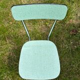 Formica table with 2 chairs and 2 stools