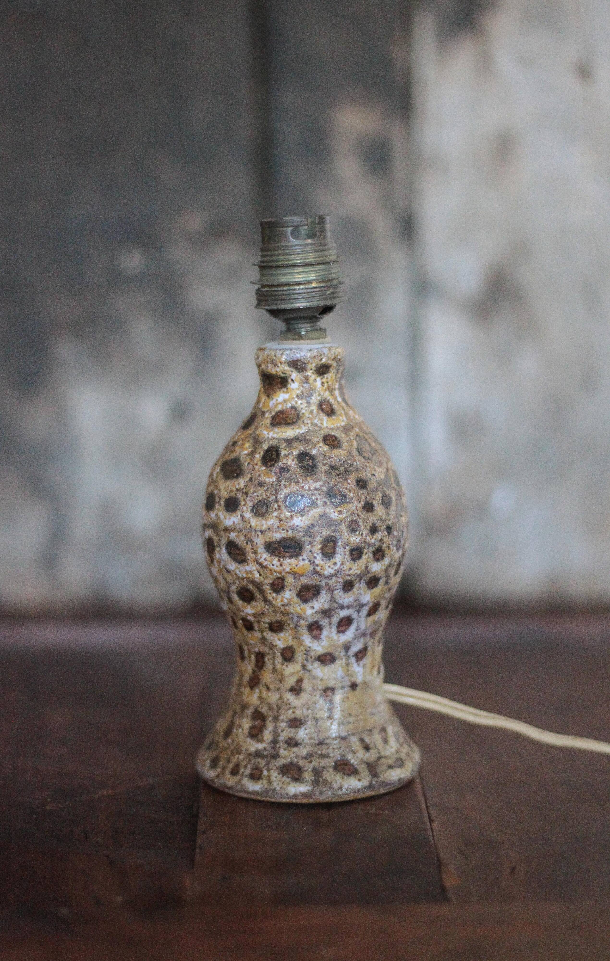 Vintage ceramic lamp, small fat lava lamp, table lamp