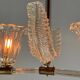 Venetian chandelier in clear Murano glass and brass circa 1950
