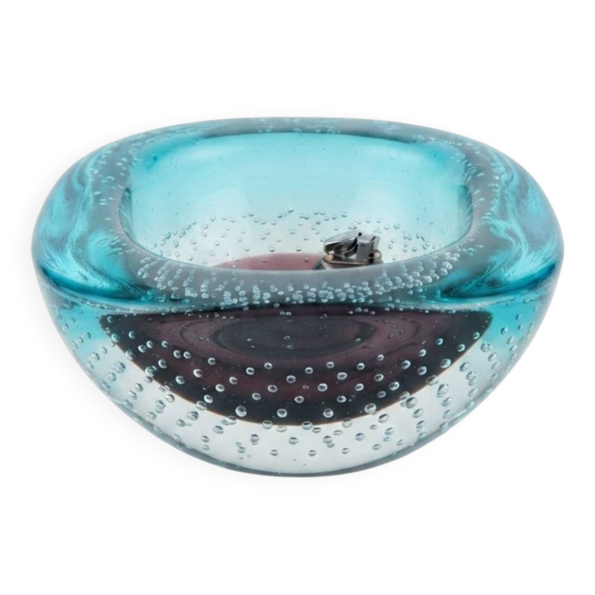 Cendrier vide poche Géode Murano Galliano ferro