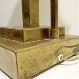 Mid-century table lamp in pyrite stone - original shade