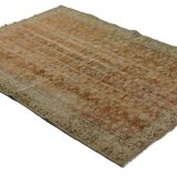 One-of-a-kind turkish handwoven vintage rug - rustic vintage charm 256x 169