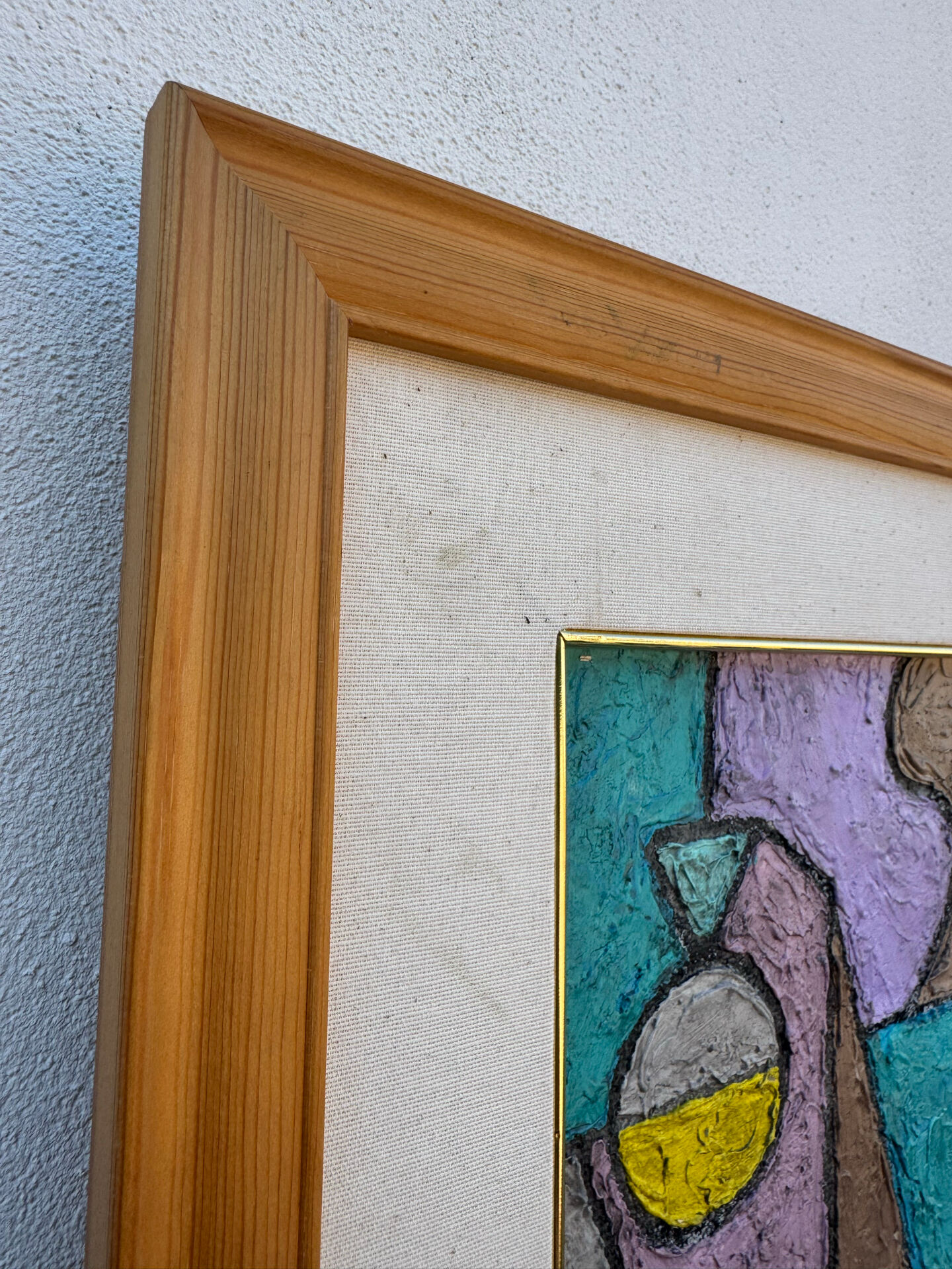 Abstract geometric coloured painting